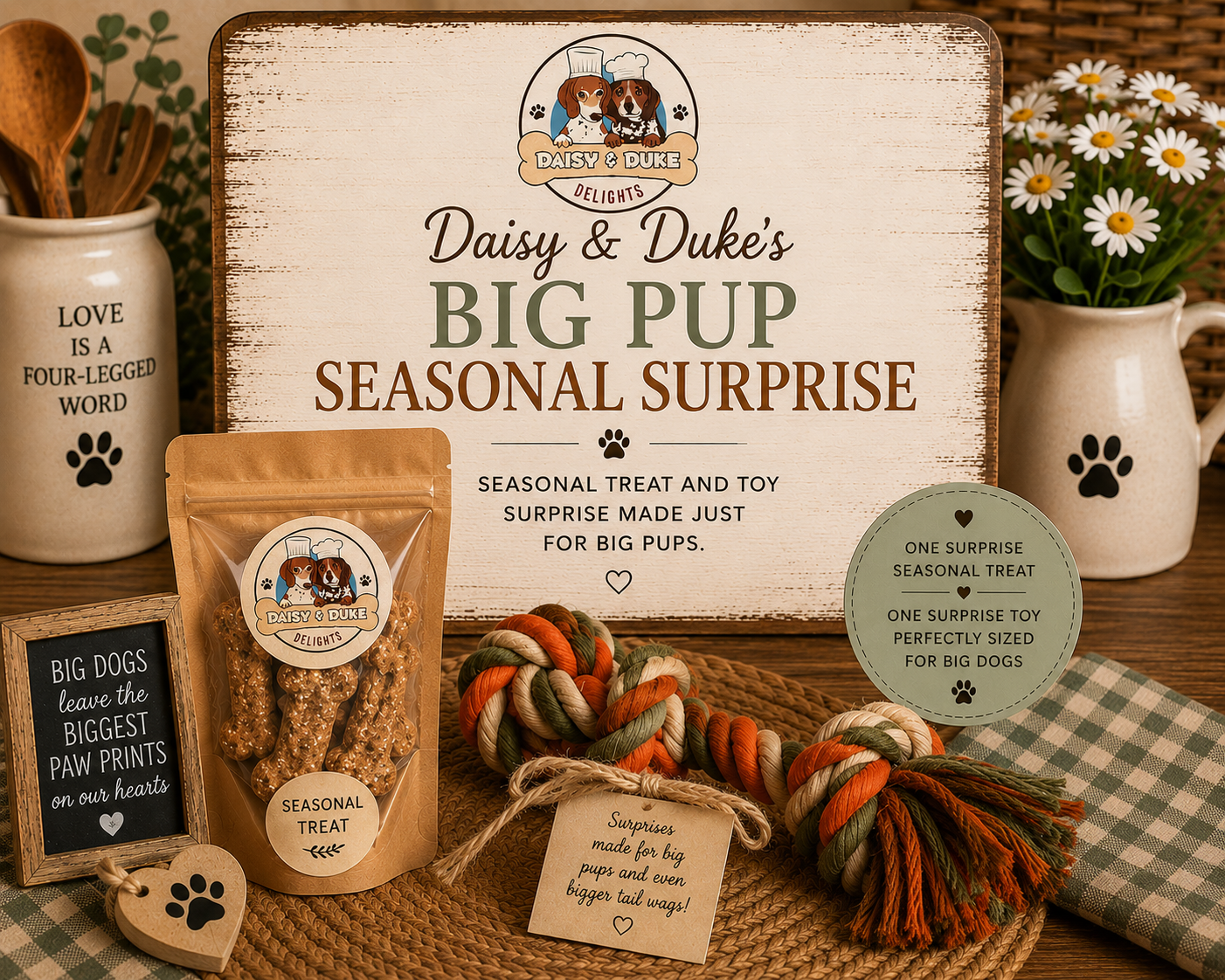 Daisy & Duke’s Big Pup Seasonal Surprise