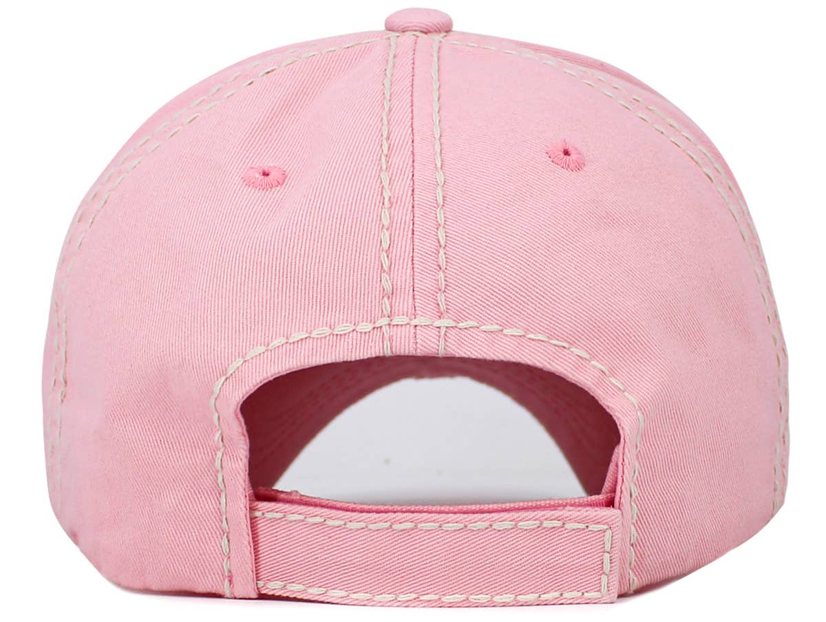 Dog Mom Paw Vintage Ballcap: BLK