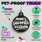 Funny Dog Charm & Pet ID Tag - Mom's Favorite Asshole: Collar Charm (blank backside) / Small 1"