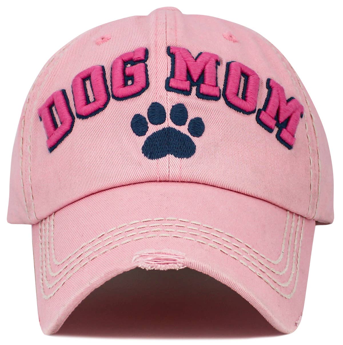 Dog Mom Paw Vintage Ballcap: NAT-LEO