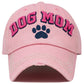 Dog Mom Paw Vintage Ballcap: NAT-LEO