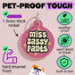 Funny Dog Charm & Pet ID Tag Accessory - Miss Sassy Pants: Collar Charm (blank backside) / Large 1.25"