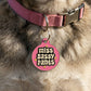 Funny Dog Charm & Pet ID Tag Accessory - Miss Sassy Pants: Collar Charm (blank backside) / Large 1.25"
