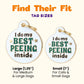Funny Dog Tag Charm & Pet ID - I Do my Best Peeing Inside: Small / Charm