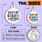 Enamel Pet Tag with Scannable ID - Oversized Lap Dog: Collar Charm (blank backside) / Small 1"