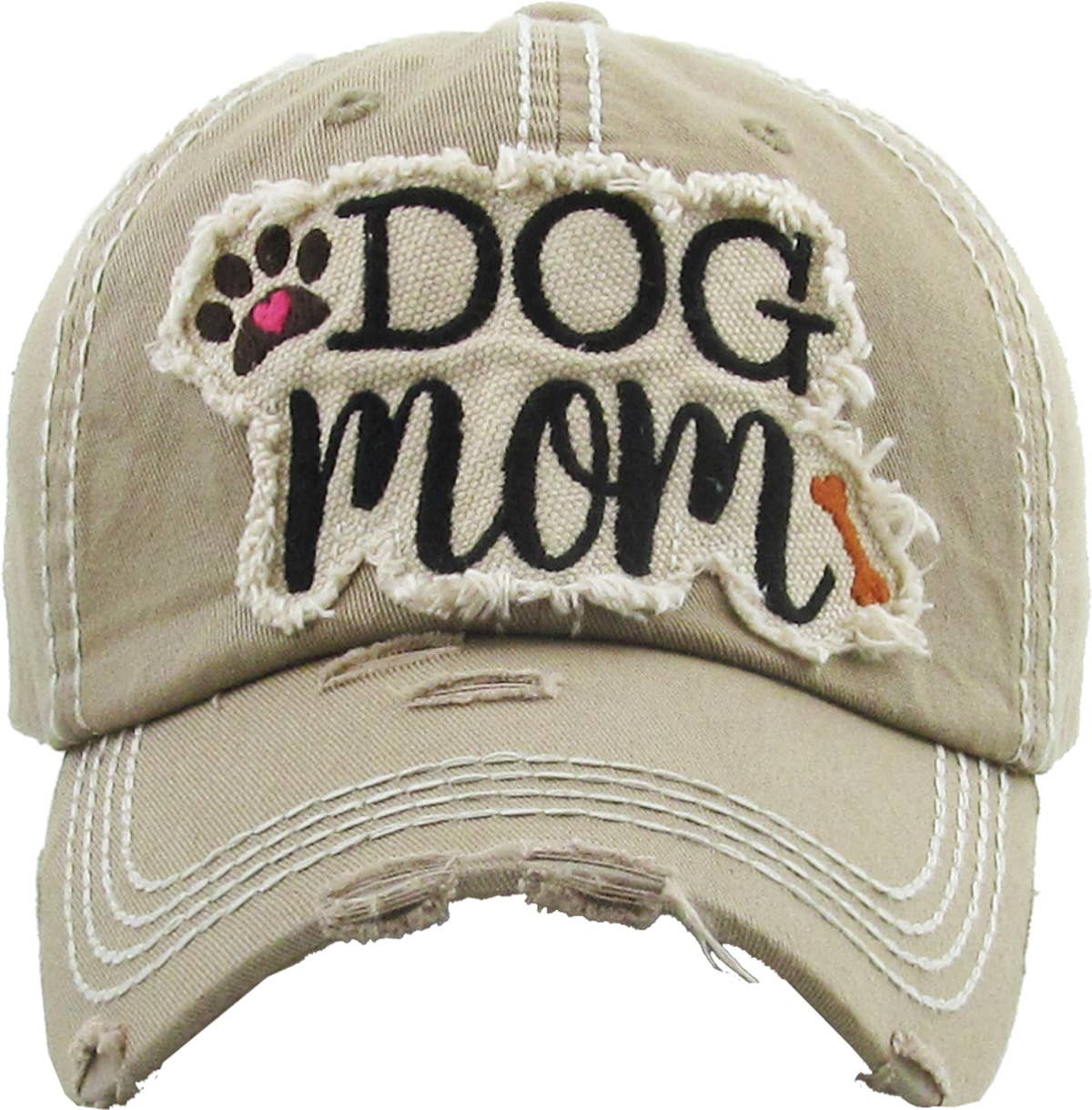 DOG MOM WASHED VINTAGE BALLCAP: STN