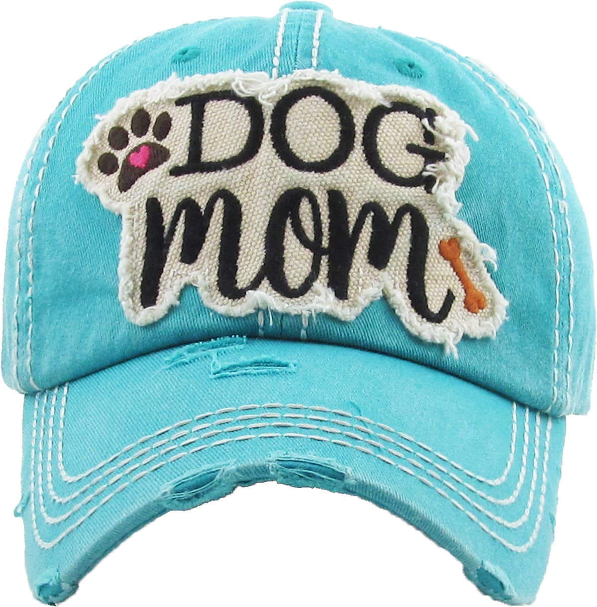 DOG MOM WASHED VINTAGE BALLCAP: TUQ