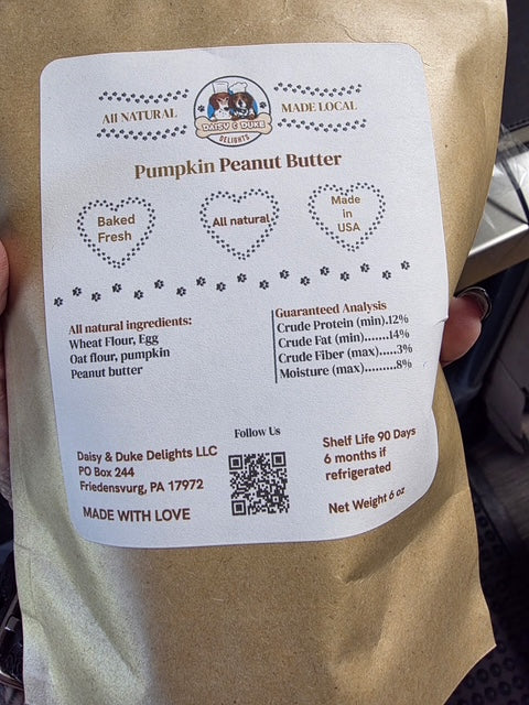 Pumpkin Peanut Butter Dog Treats