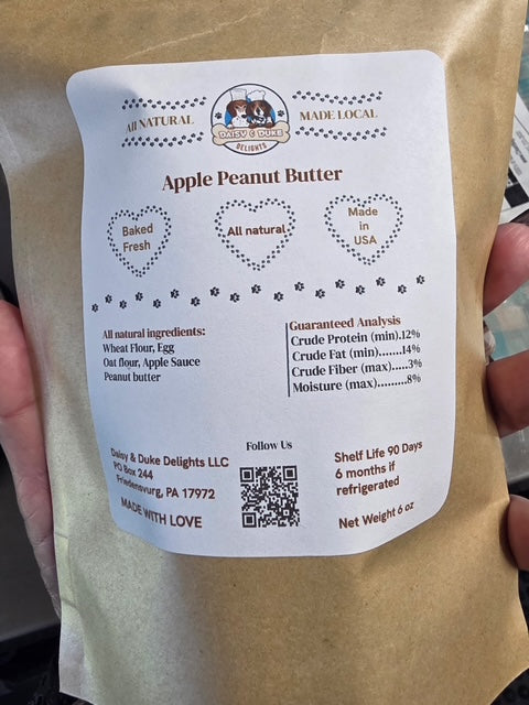 Apple Peanut Butter Dog Treats