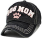 Dog Mom Paw Vintage Ballcap: PNK