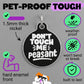 Funny Dog Tag Collar Charm & Pet ID - Don't Touch Me Peasant: Collar Charm (Blank Backside) / Small 1"
