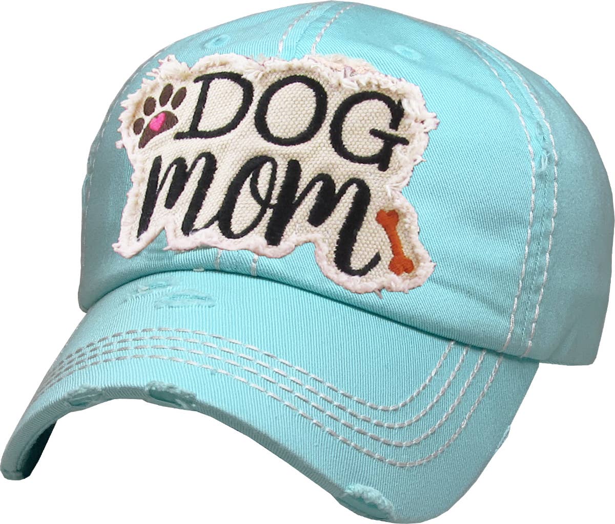 DOG MOM WASHED VINTAGE BALLCAP: STN