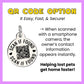 Enamel Pet Tag with Scannable ID - Oversized Lap Dog: Collar Charm (blank backside) / Small 1"