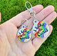 Funny Dog Charm & Pet ID Tag - I Bark at Cunts *Rainbow: Small 1" / Collar Charm (Blank Backside)