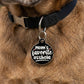 Funny Dog Charm & Pet ID Tag - Mom's Favorite Asshole: Collar Charm (blank backside) / Small 1"