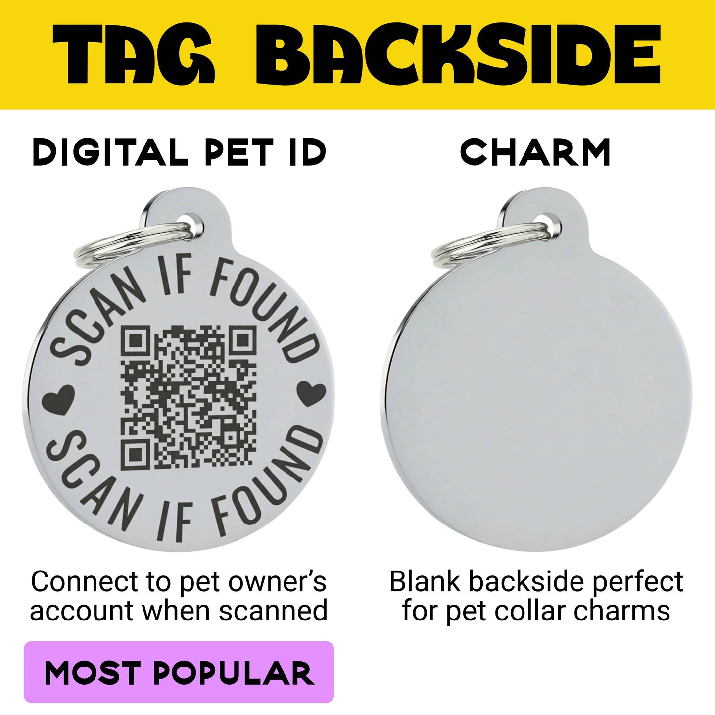 Funny Dog Charm & Pet ID Tag - Socially Impaired *Green: Large / Charm (Blank)