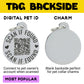 Funny Dog Charm & Pet ID Tag - Socially Impaired *Green: Large / Charm (Blank)