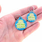 Funny Dog Charm & Pet ID Tag - Big Bark Small Wiener: Collar Charm (blank backside) / Small 1"