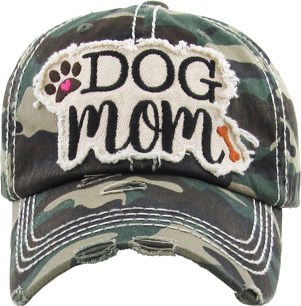 DOG MOM WASHED VINTAGE BALLCAP: STN