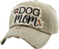 DOG MOM WASHED VINTAGE BALLCAP: STN