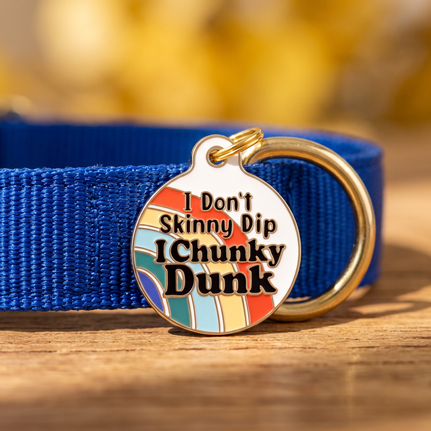 Funny Dog Tag Charm & Pet ID Tag - I Chunky Dunk: Small / Charm