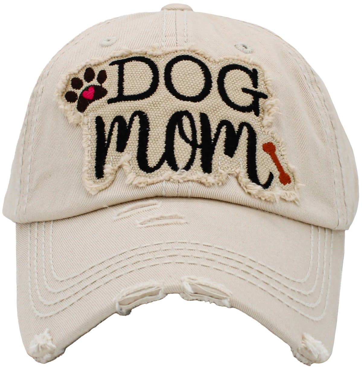 DOG MOM WASHED VINTAGE BALLCAP: STN