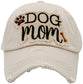 DOG MOM WASHED VINTAGE BALLCAP: STN