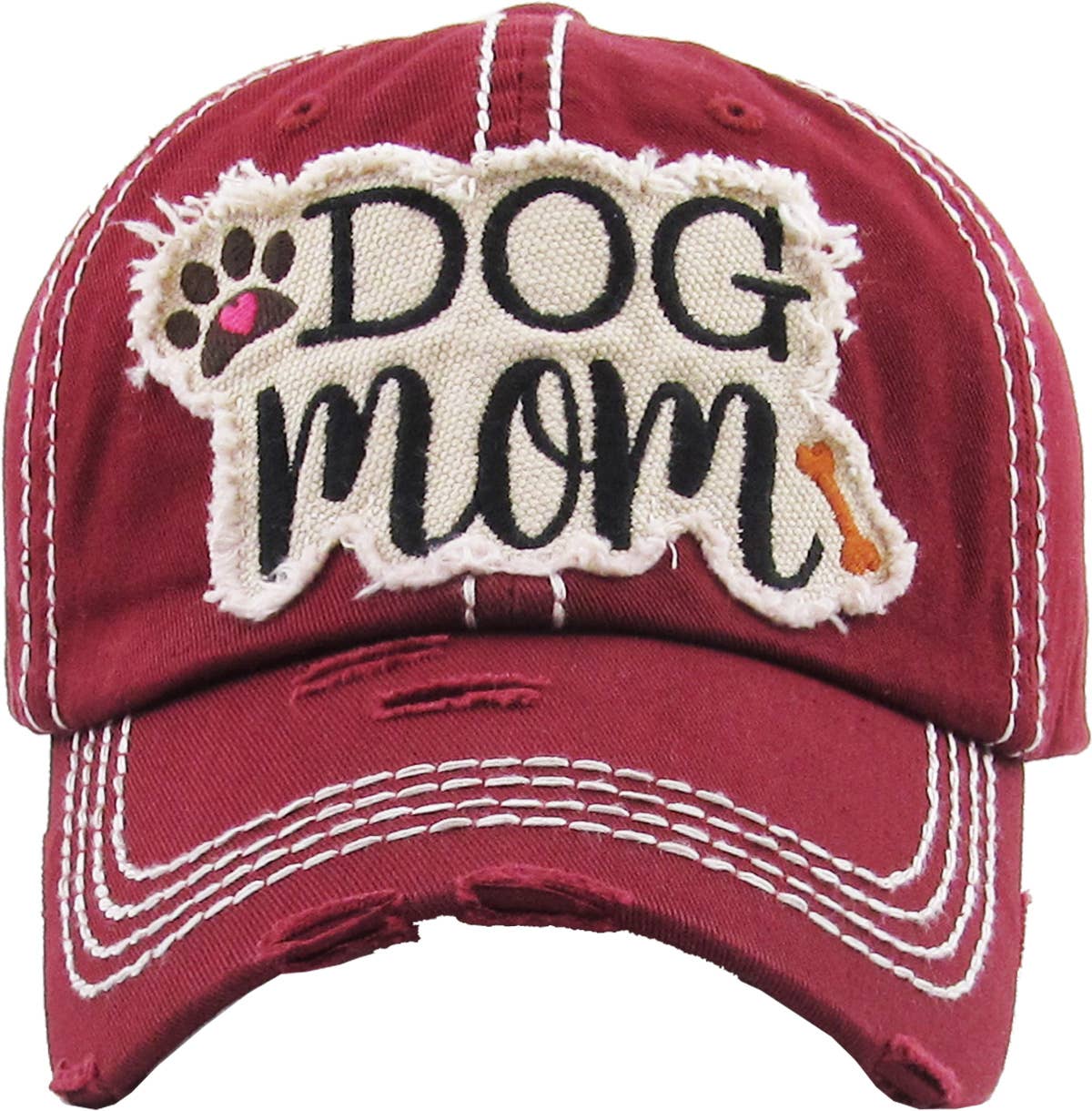 DOG MOM WASHED VINTAGE BALLCAP: STN