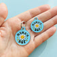 Cute Pet Tag & Dog Collar Charm - Mama's Boy *Blue: Collar Charm (blank backside) / Small 1"