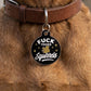 Funny Dog Charm & Pet ID Tag - Fuck Those Squirrels: Large / Collar Charm (backside blank)