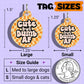 Funny Dog Tag Charm & Pet ID Accessory - Cute but Dumb AF: Collar Charm (blank backside) / Small 1"