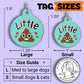 Funny Pet ID Tag & Dog Charm Accessory - Little Shit *Teal: Collar Charm (blank backside) / Small 1"