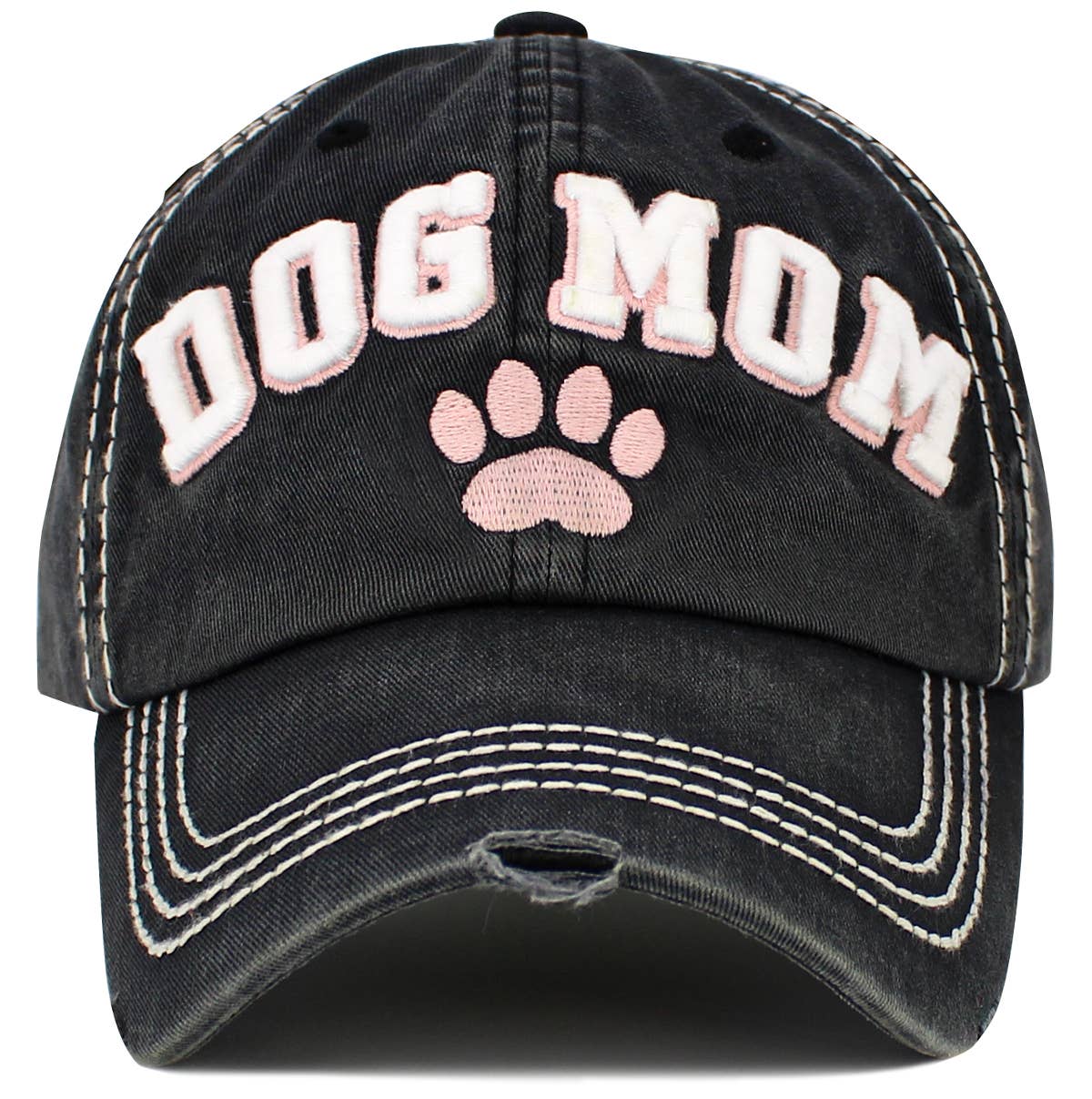 Dog Mom Paw Vintage Ballcap: NAT-LEO