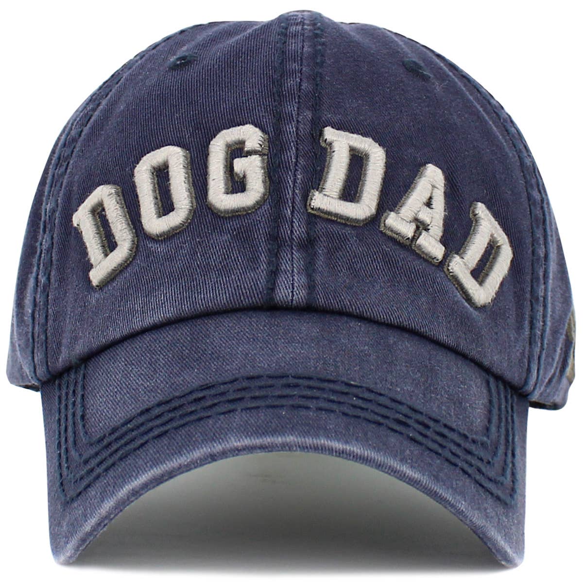 Dog Dad Washed Vintage Ballcap: BLK
