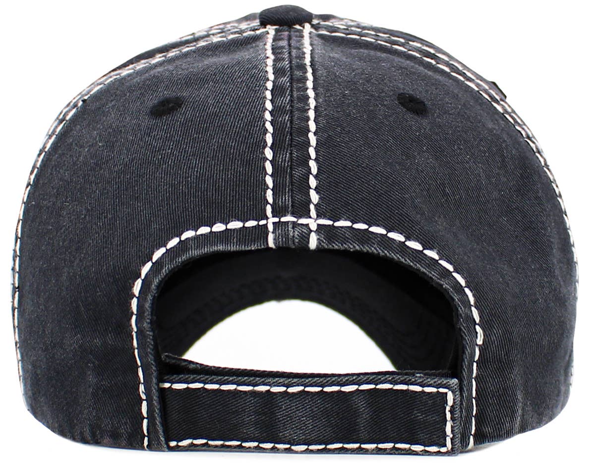 Dog Mom Paw Vintage Ballcap: NAT-LEO