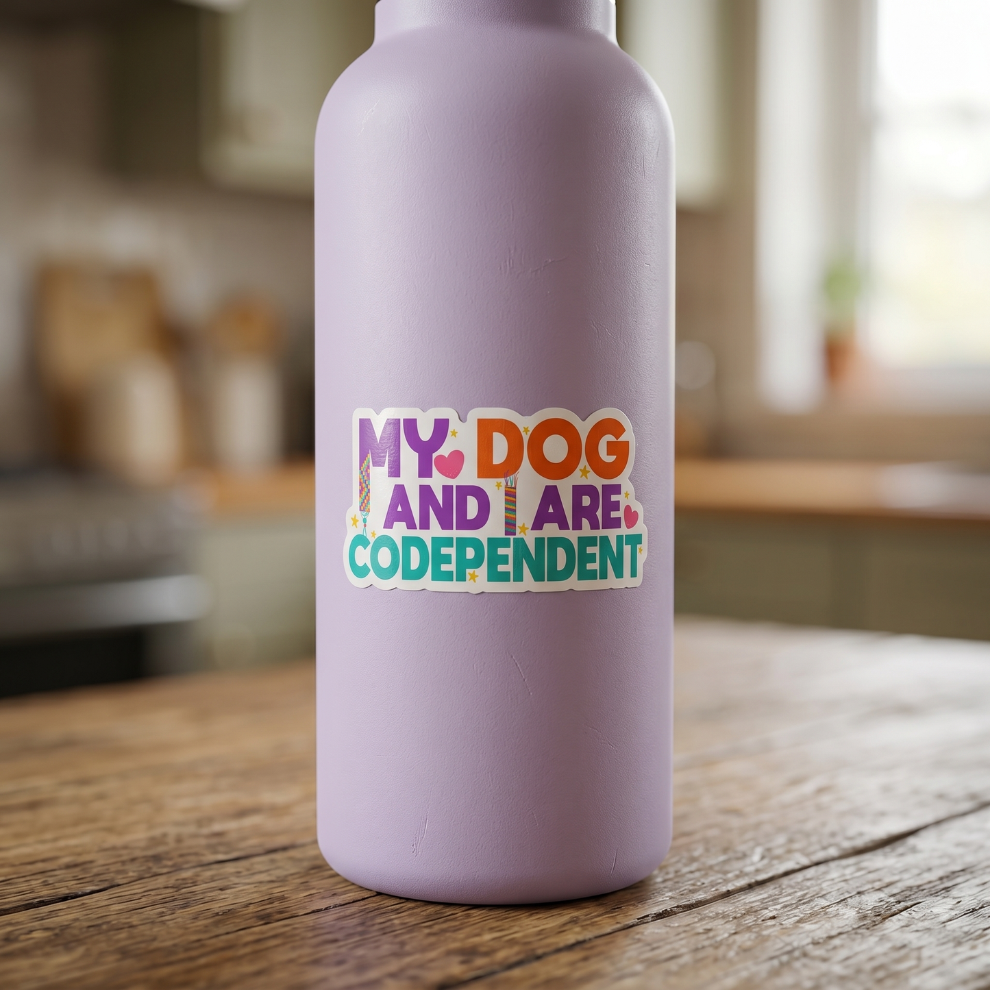 My Dog and I are Codependent Vinyl Sticker