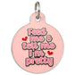Cute Pet ID Tag & Dog Collar Charm - Tell Me I'm Pretty: Collar Charm (blank backside) / Small 1"