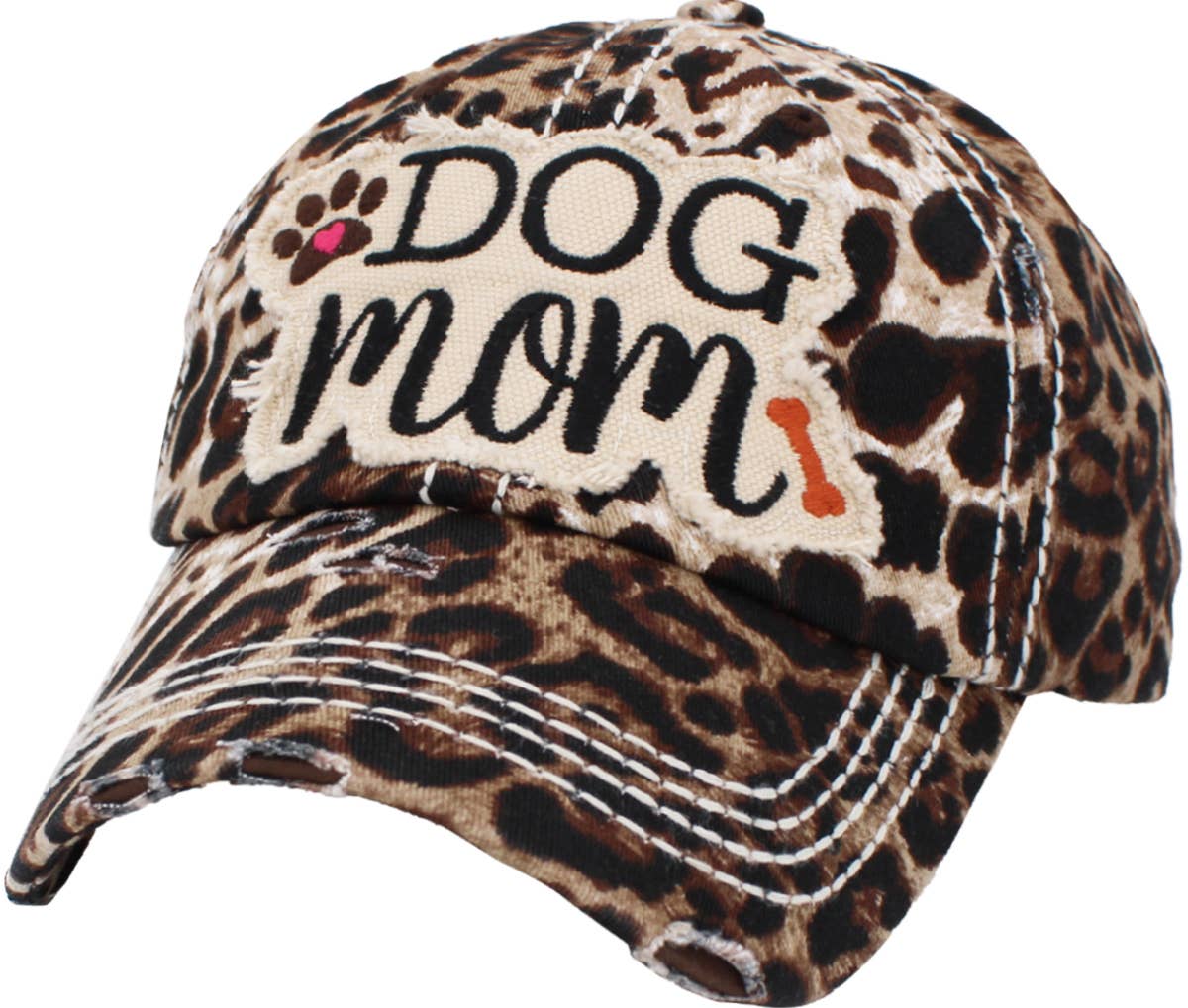 DOG MOM WASHED VINTAGE BALLCAP: STN