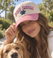 Dog Mom Paw Vintage Ballcap: PNK