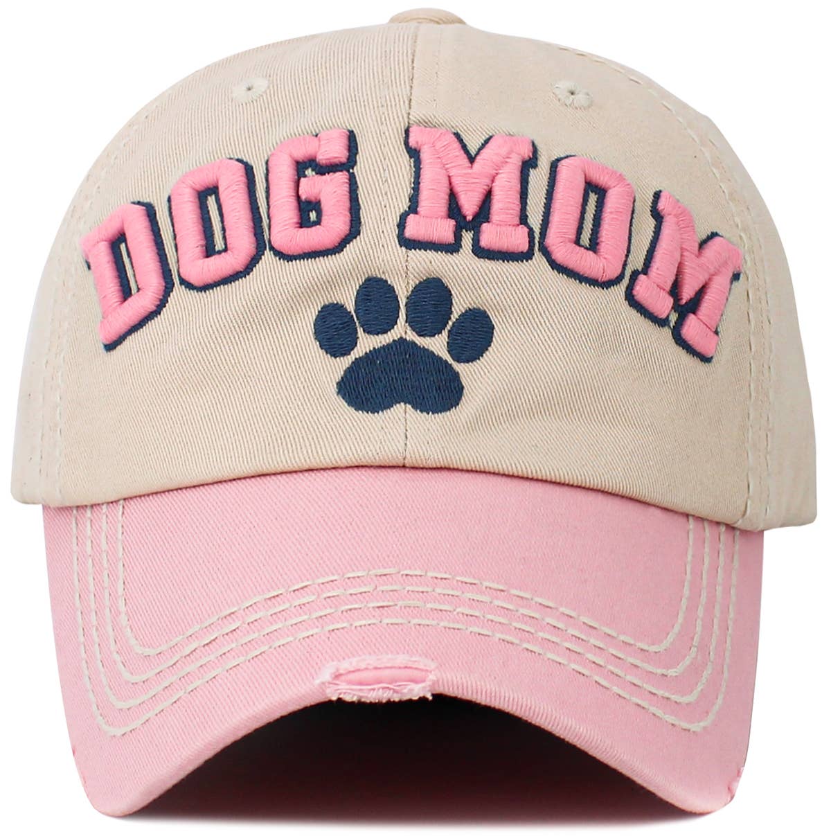 Dog Mom Paw Vintage Ballcap: NAT-LEO