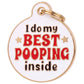 Funny Dog Tag Charm & Pet ID Tag - Best Pooping Inside: Small / Charm