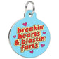 Funny Dog Charm & Pet ID Tag - Breakin Hearts, Blastin Farts: Collar Charm (blank backside) / Small 1"