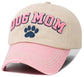 Dog Mom Paw Vintage Ballcap: BLK
