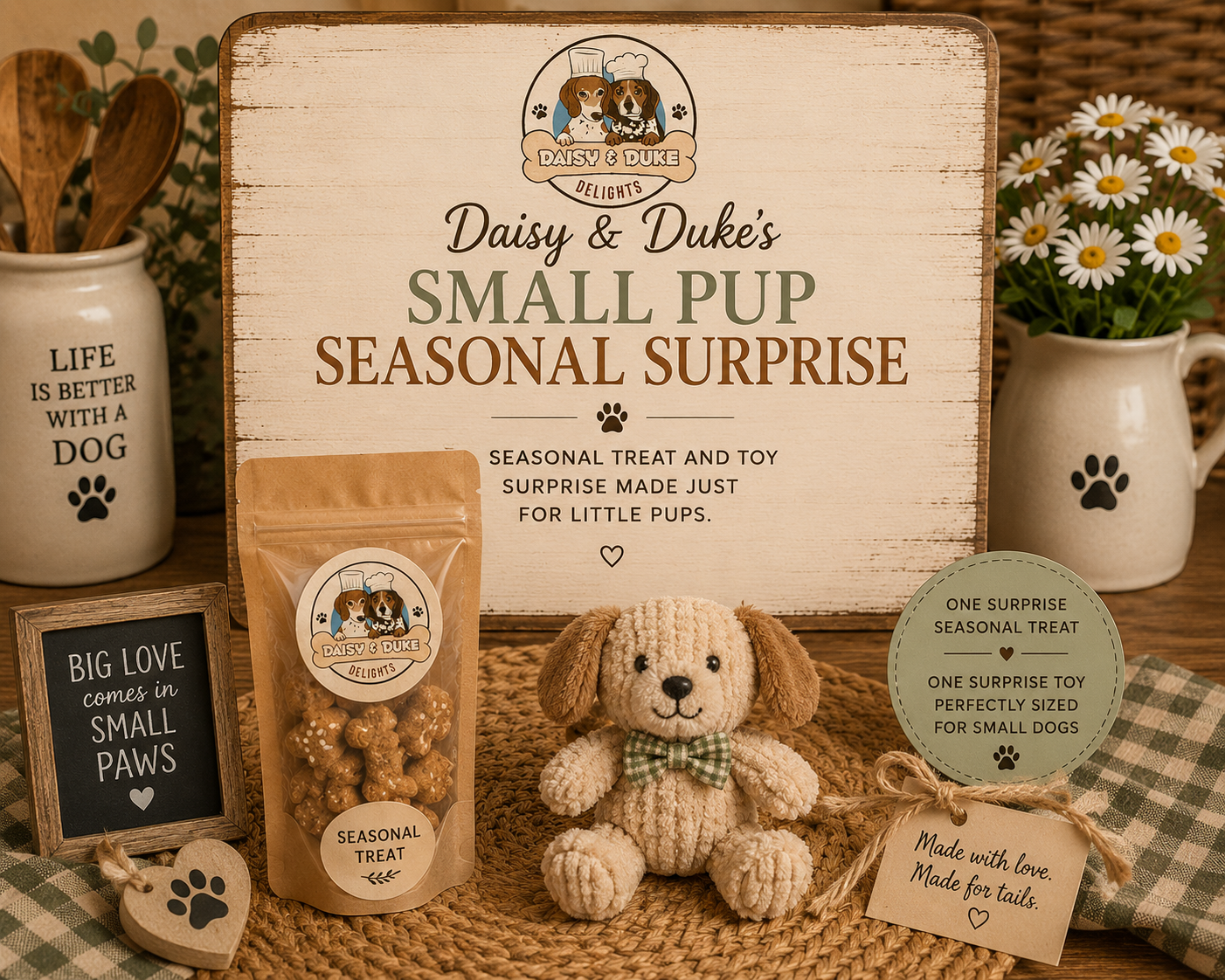 Daisy & Duke’s Small Pup Seasonal Surprise