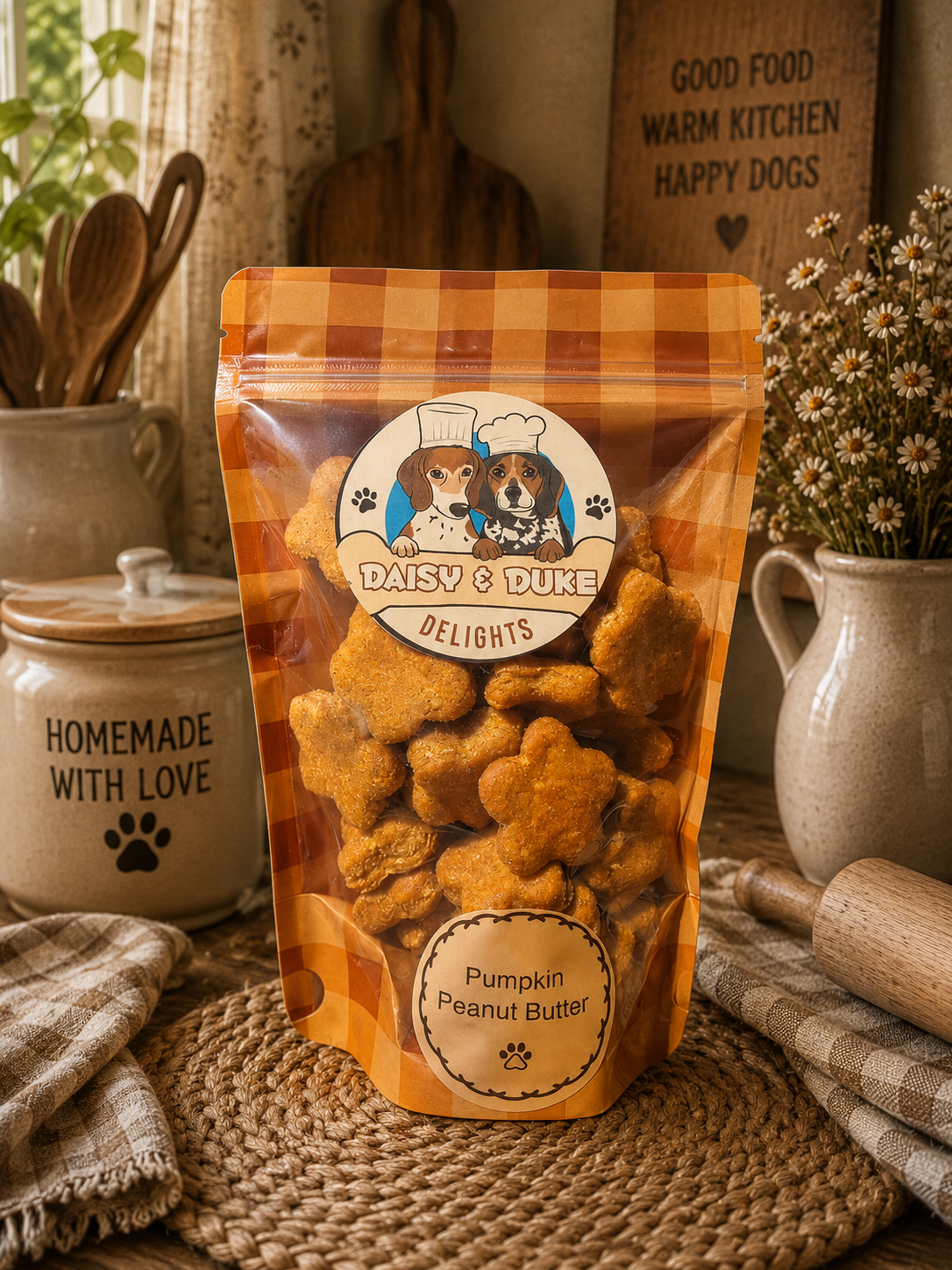 Pumpkin Peanut Butter Dog Treats