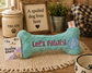 “Let’s Pawty” Sprinkle Bone Plush Dog Toy