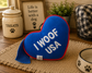 Small “I Woof USA” Heart Plush Dog Toy