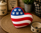 Small “I Woof USA” Heart Plush Dog Toy