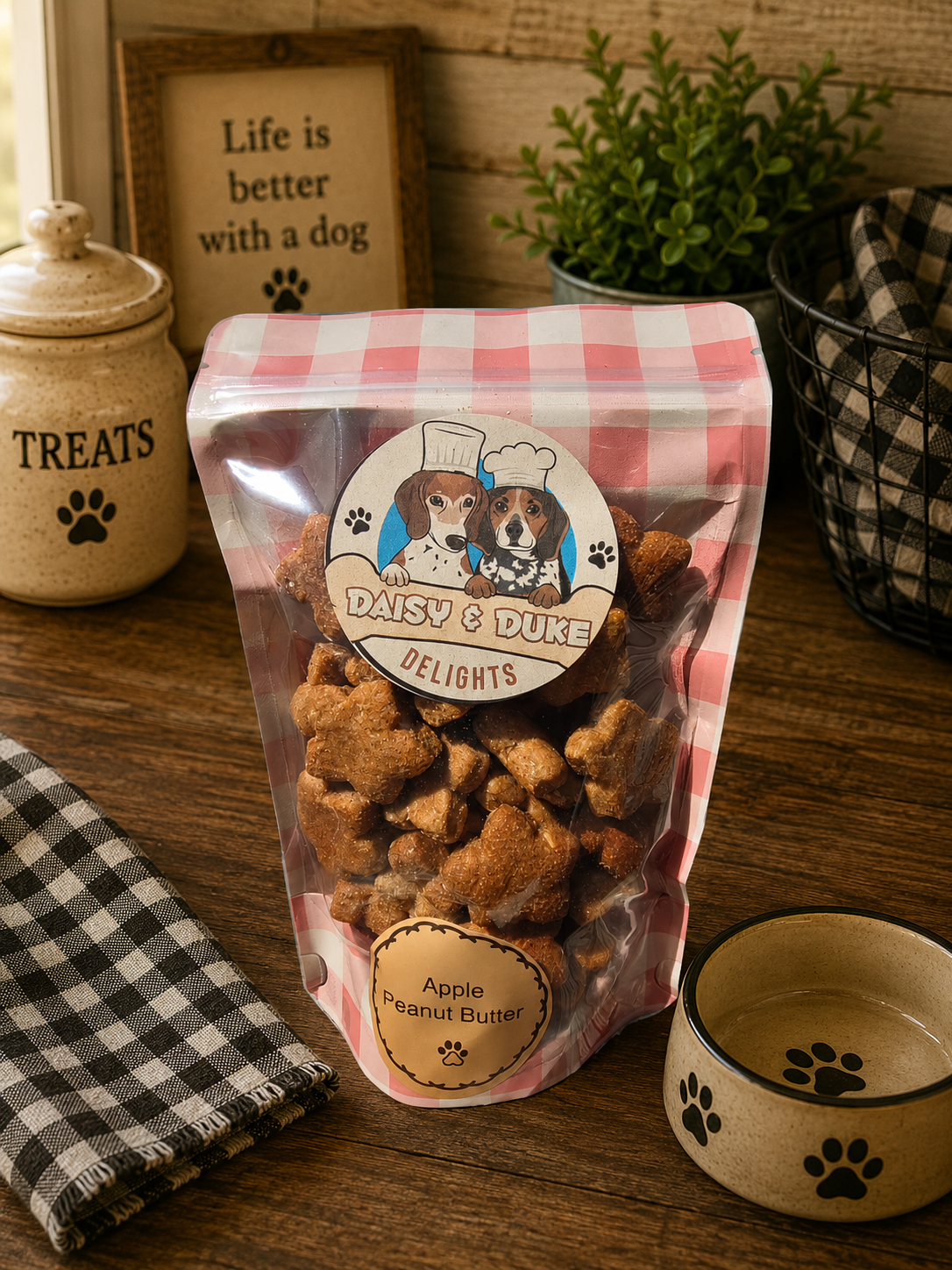 Apple Peanut Butter Dog Treats