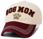 Dog Mom Paw Vintage Ballcap: BLK